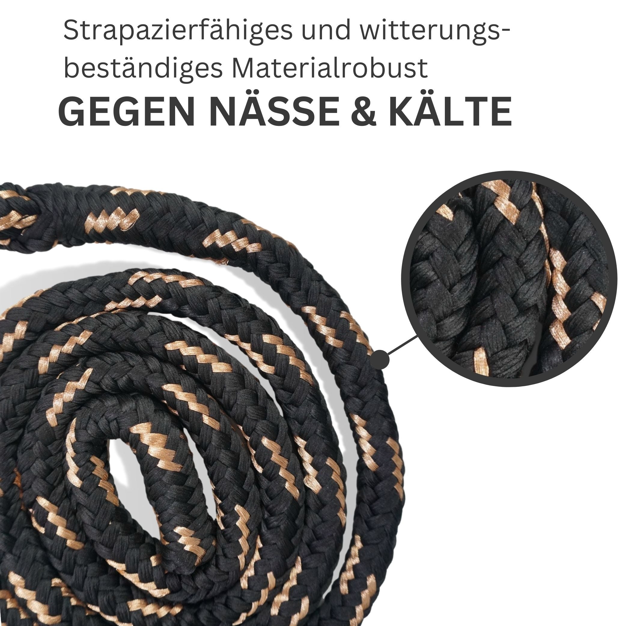 Führstrick mit Panikhaken rosegold, Länge 2m